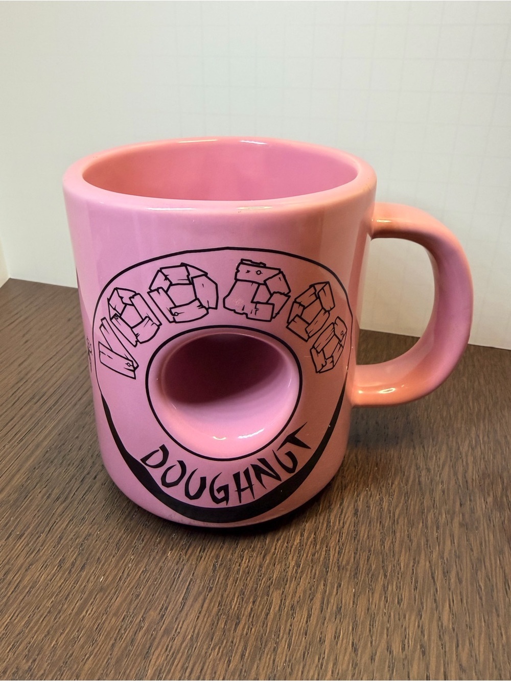 Voodoo Doughnuts Pink Ceramic Mug “The Magic is in the Hole”